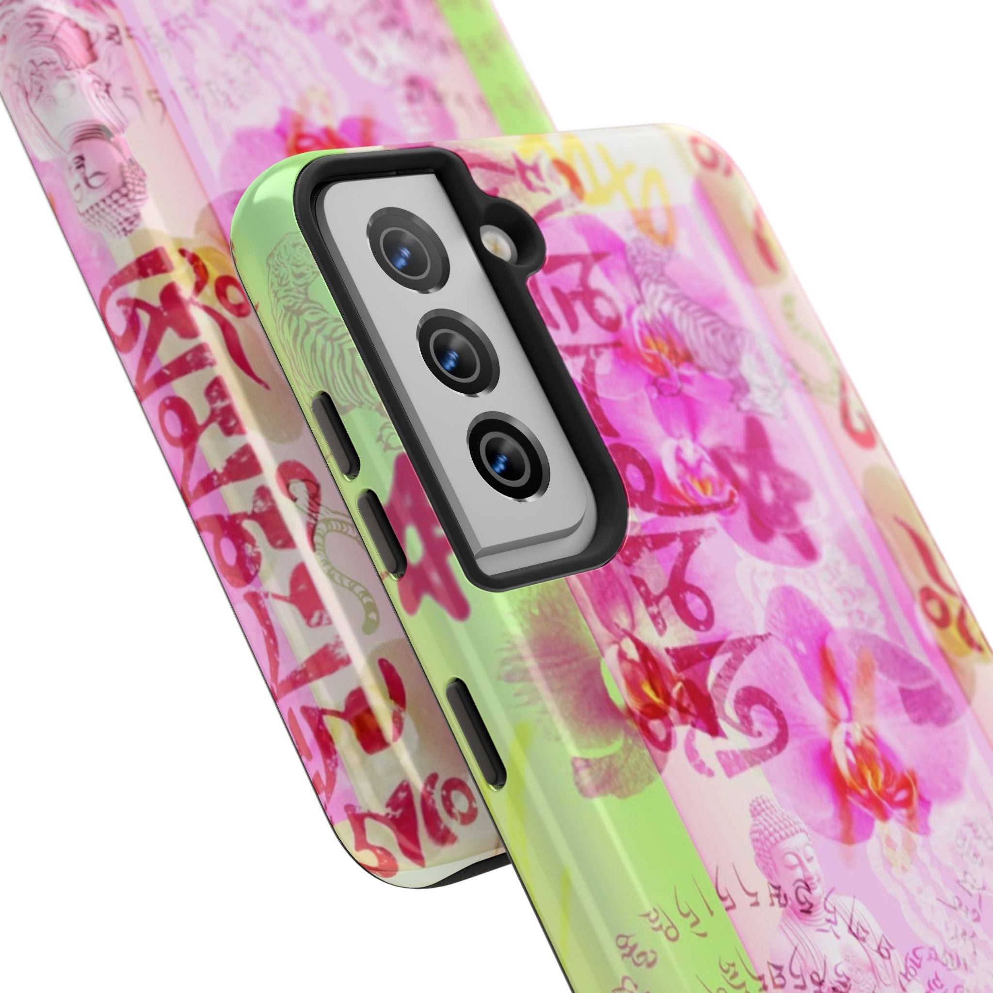 Floral Pink Orchid Tough Phone Case — Protective Art Phone Cover
