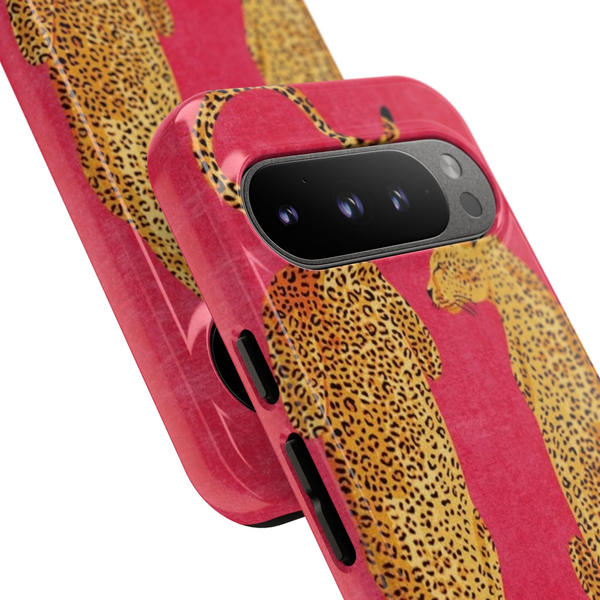 Pink Leopard Phone Case – Bold Animal Print Protective Case