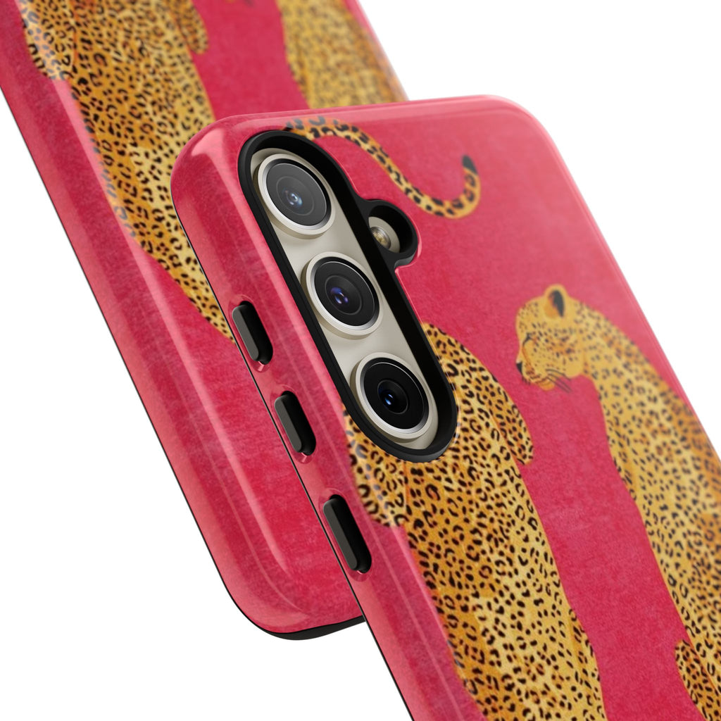 Pink Leopard Phone Case – Bold Animal Print Protective Case
