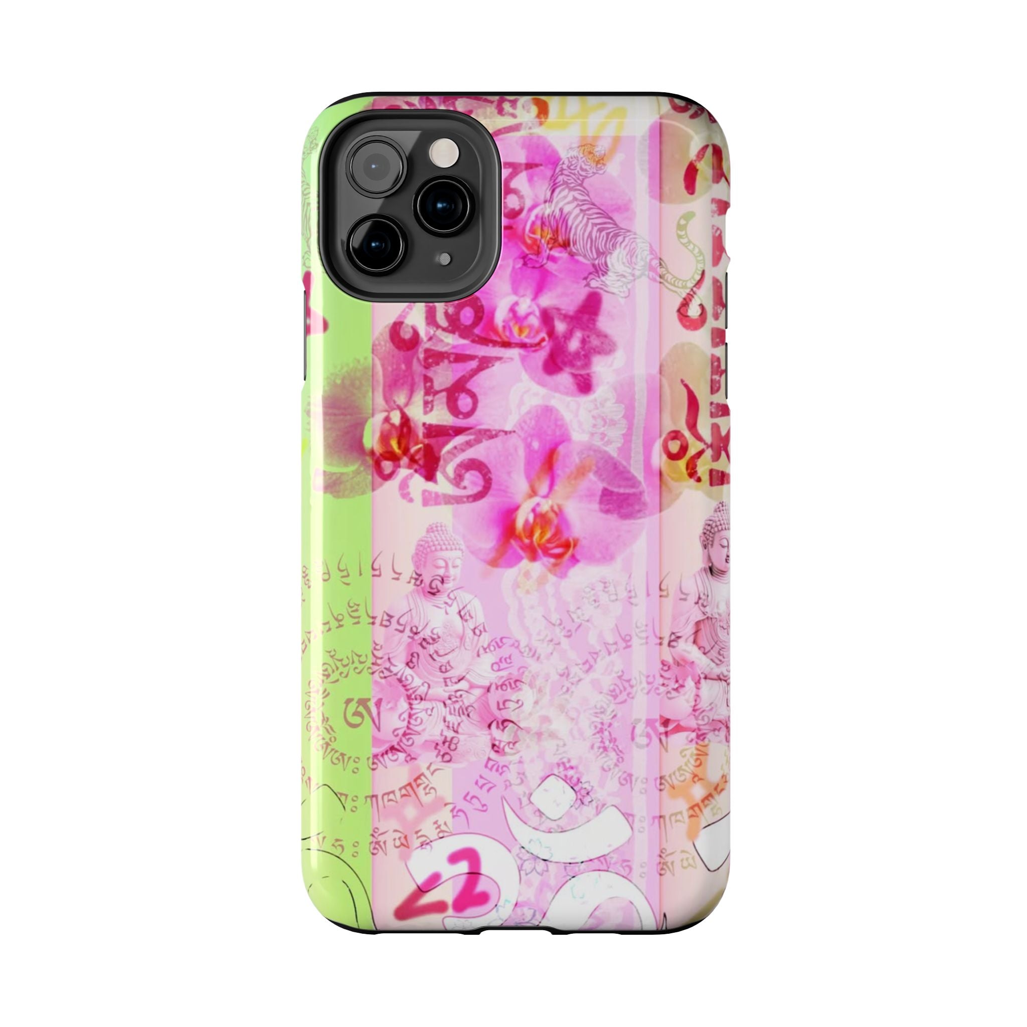 Floral Pink Orchid Tough Phone Case — Protective Art Phone Cover