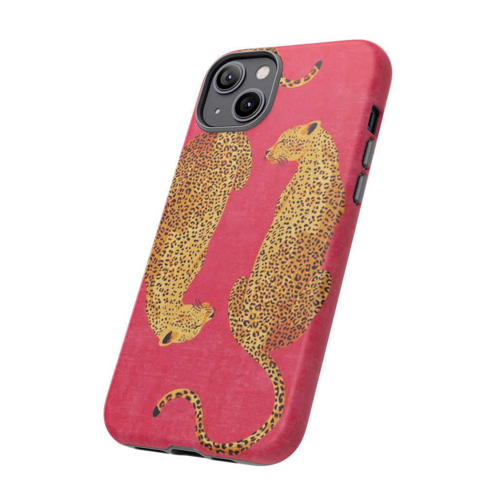 Pink Leopard Phone Case – Bold Animal Print Protective Case