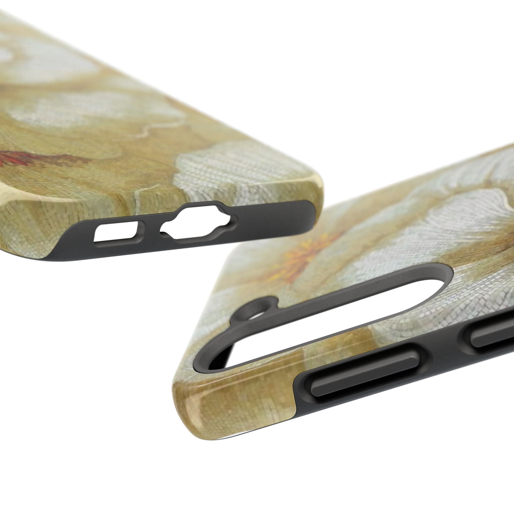 Tough Phone Case — Vintage White Floral Protective Cover