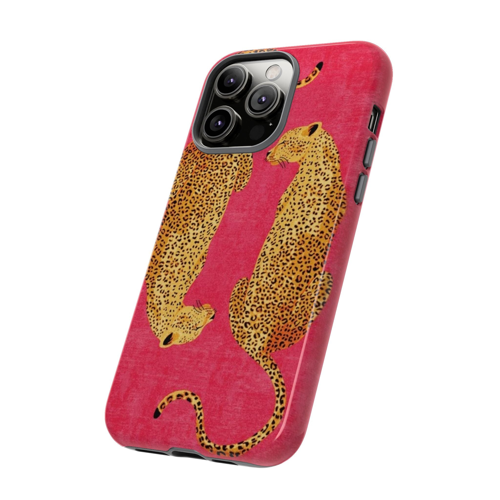 Pink Leopard Phone Case – Bold Animal Print Protective Case