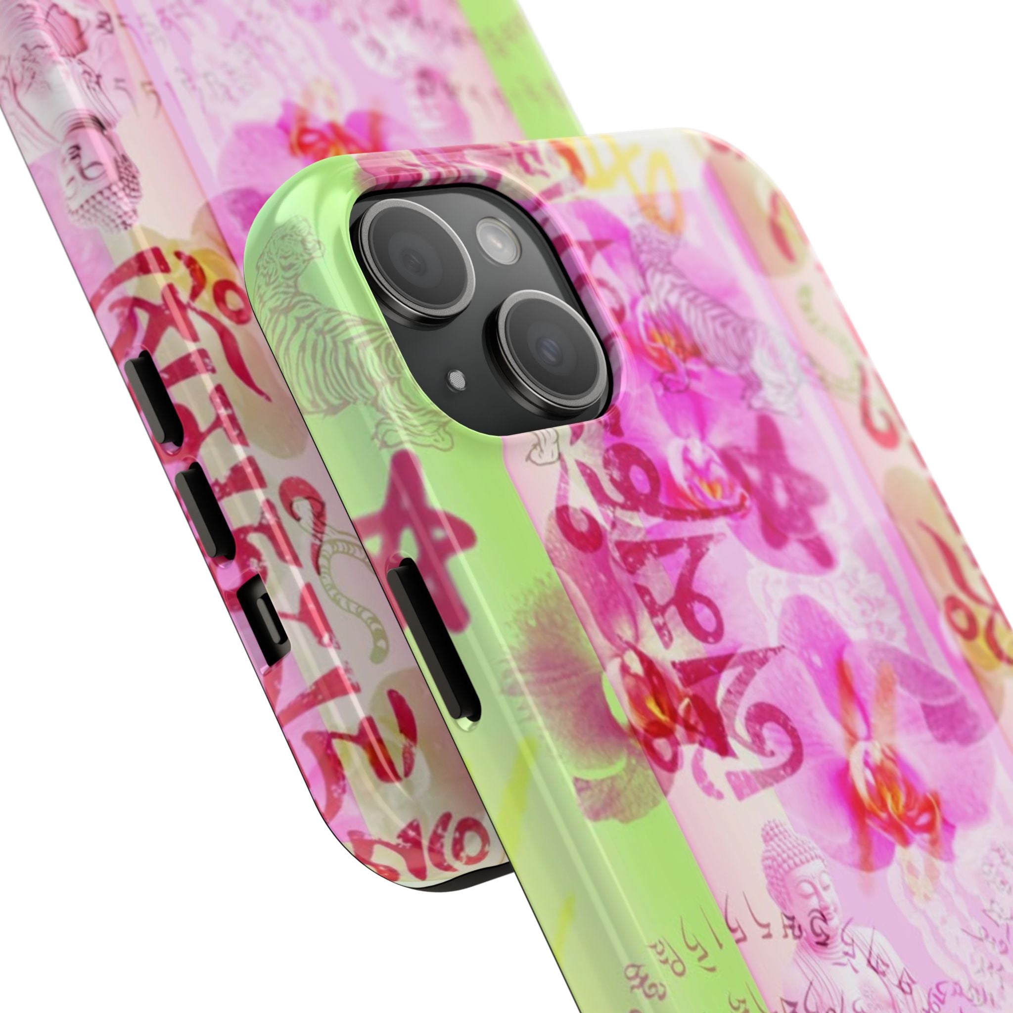 Floral Pink Orchid Tough Phone Case — Protective Art Phone Cover