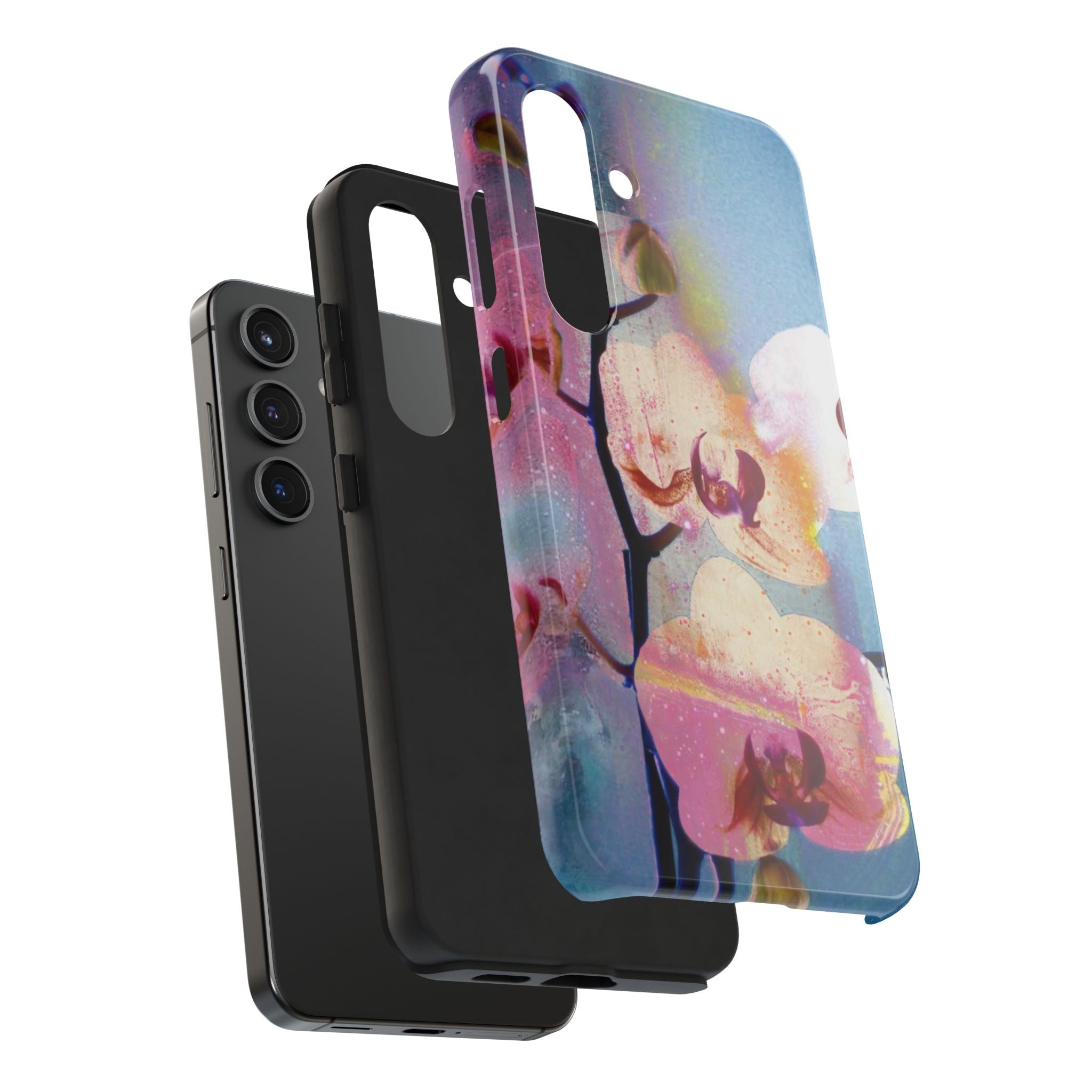 Orchid Tough Phone Case — Pastel Floral Protective Cover for iPhone & Android