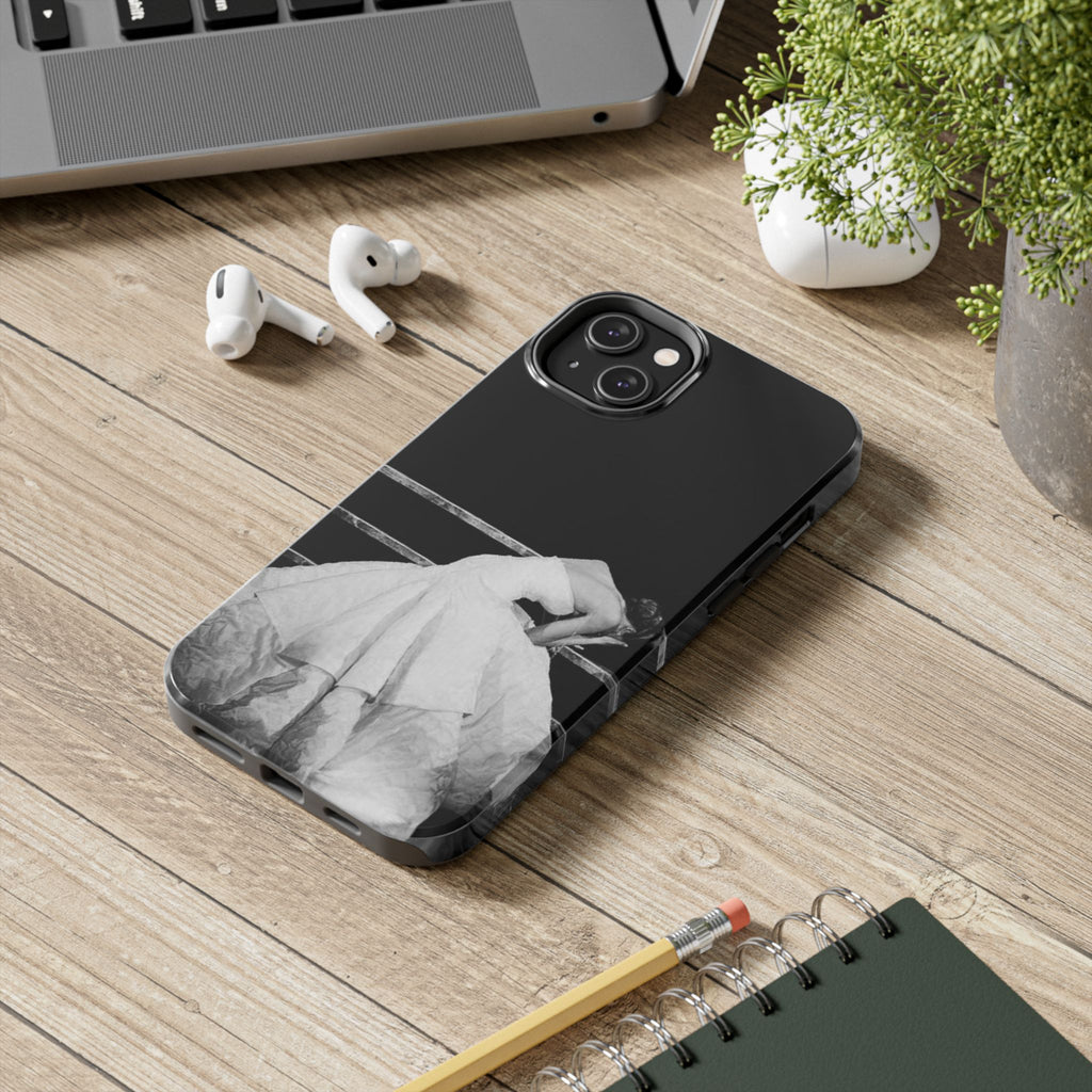 Vintage Ballerina Tough Phone Case — Black & White Dance Photo Protective Cover