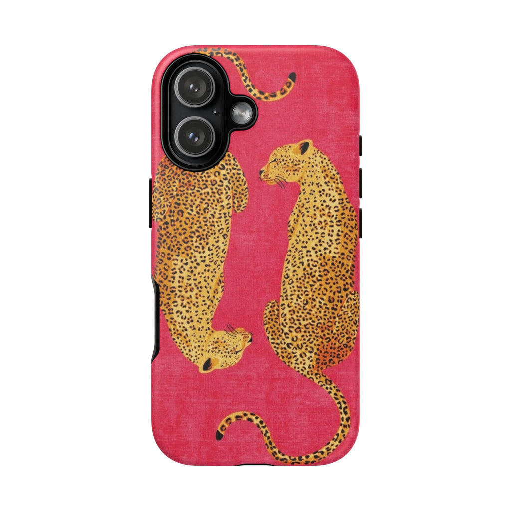 Pink Leopard Phone Case – Bold Animal Print Protective Case