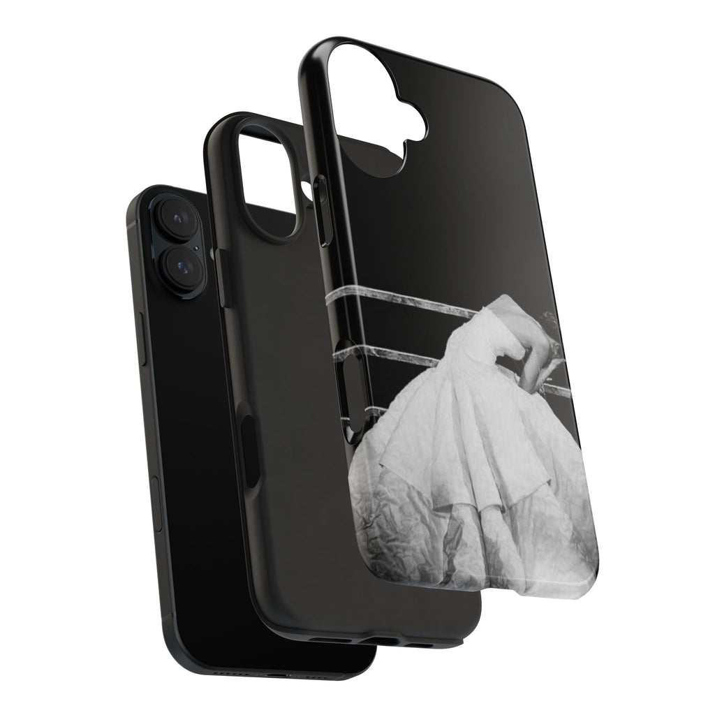 Vintage Ballerina Tough Phone Case — Black & White Dance Photo Protective Cover