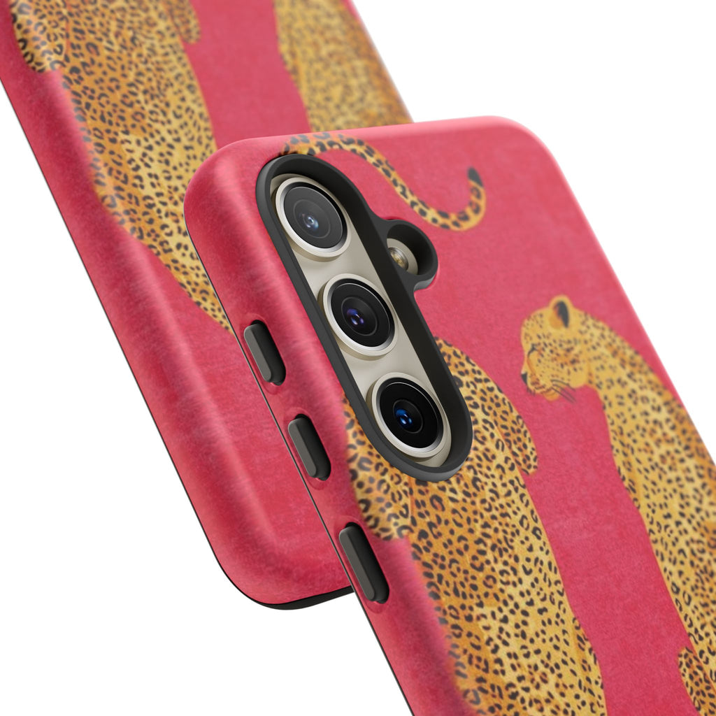 Pink Leopard Phone Case – Bold Animal Print Protective Case