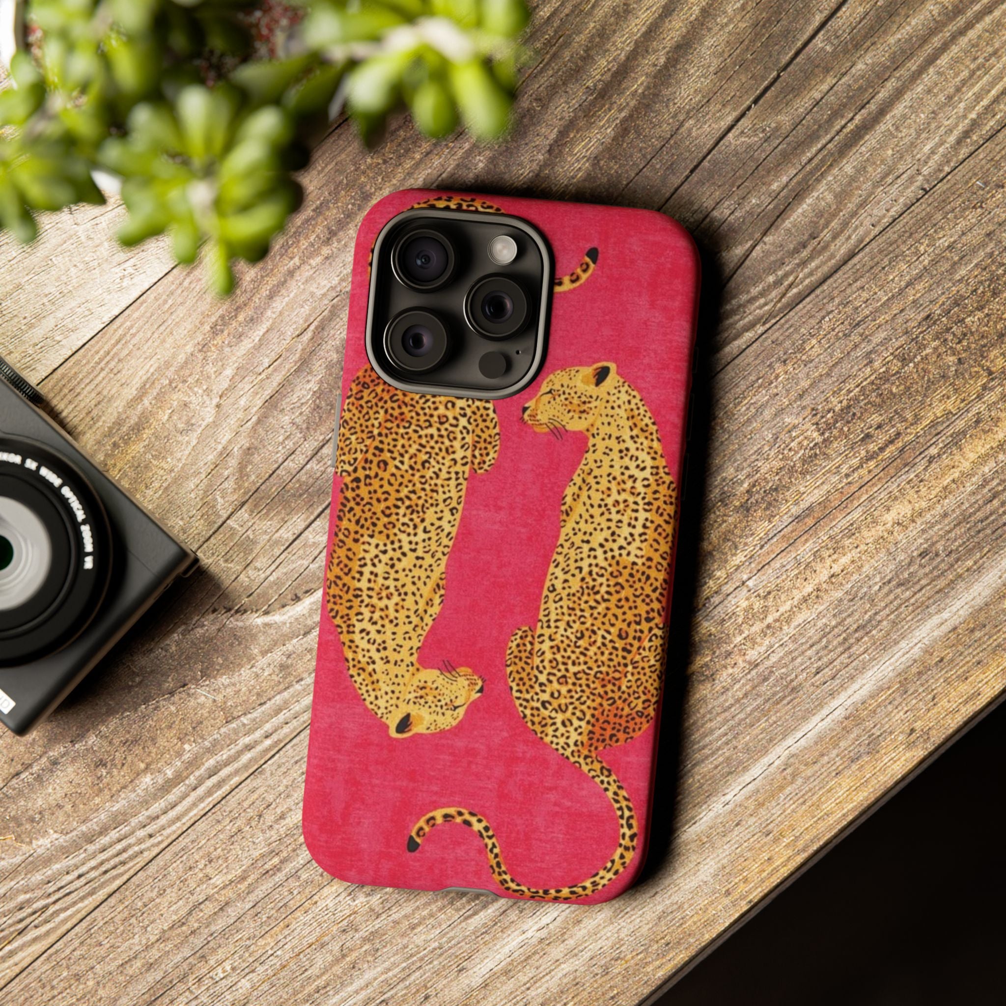 Pink Leopard Phone Case – Bold Animal Print Protective Case