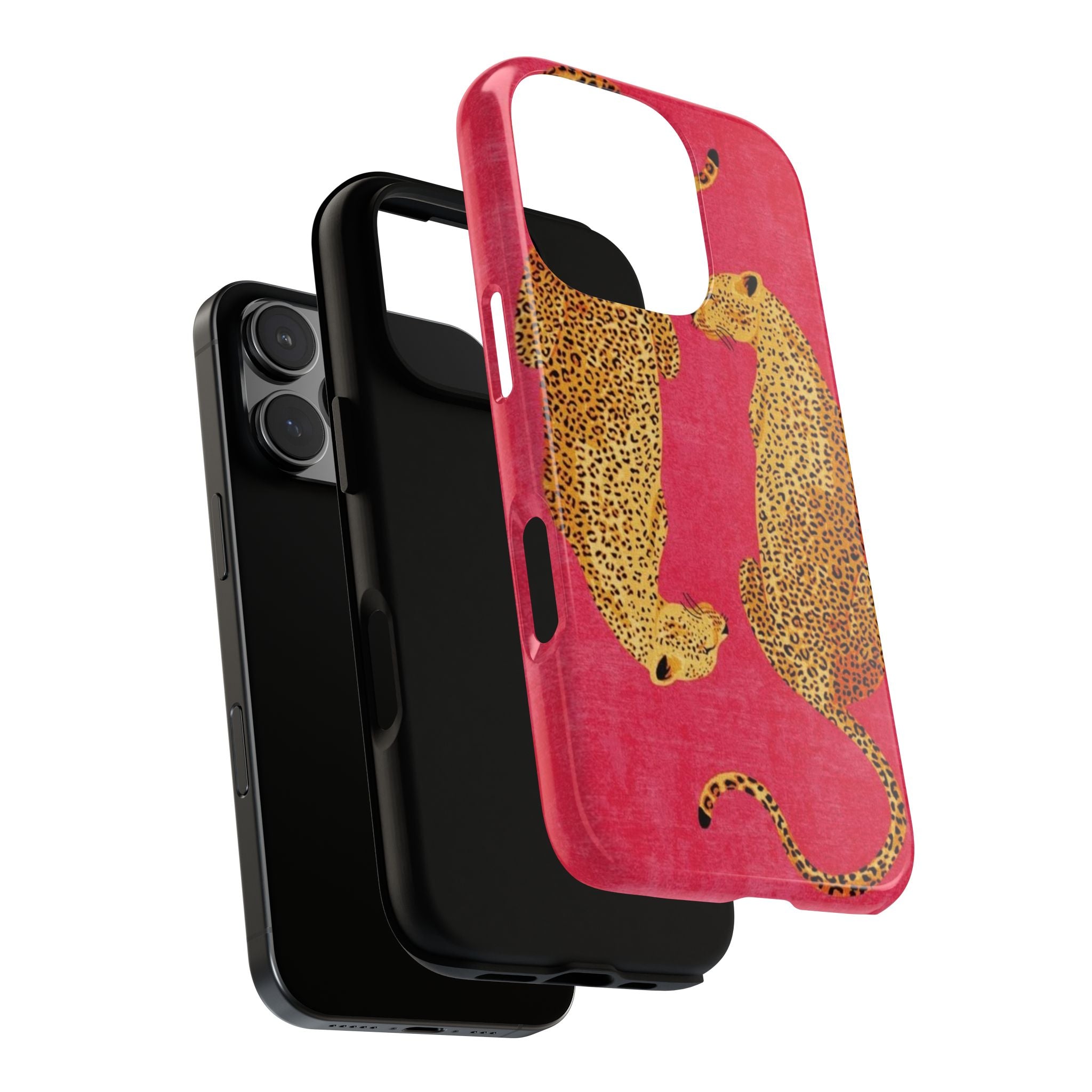 Pink Leopard Phone Case – Bold Animal Print Protective Case