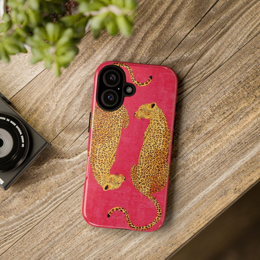 Pink Leopard Phone Case – Bold Animal Print Protective Case