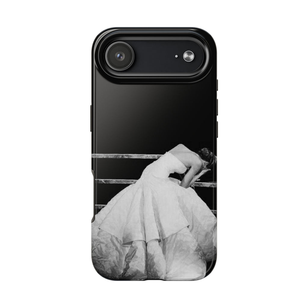 Vintage Ballerina Tough Phone Case — Black & White Dance Photo Protective Cover
