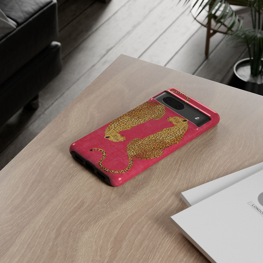 Pink Leopard Phone Case – Bold Animal Print Protective Case