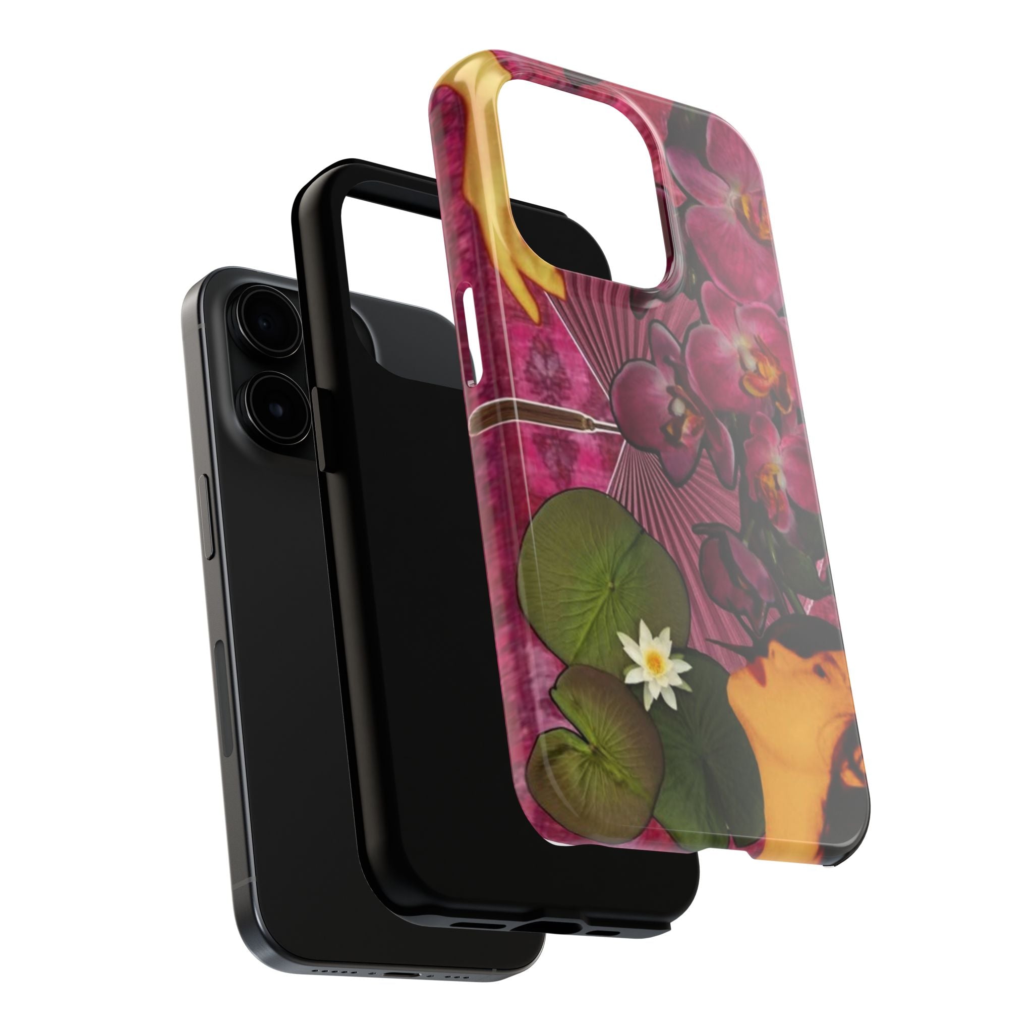 Floral Orchid Tough Phone Case — Vintage Woman & Lotus Design