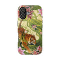 Floral Tiger Tough Phone Case — Protective Nature-Inspired iPhone Cover
