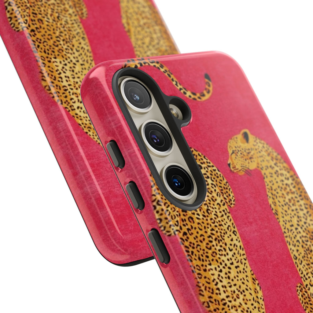 Pink Leopard Phone Case – Bold Animal Print Protective Case