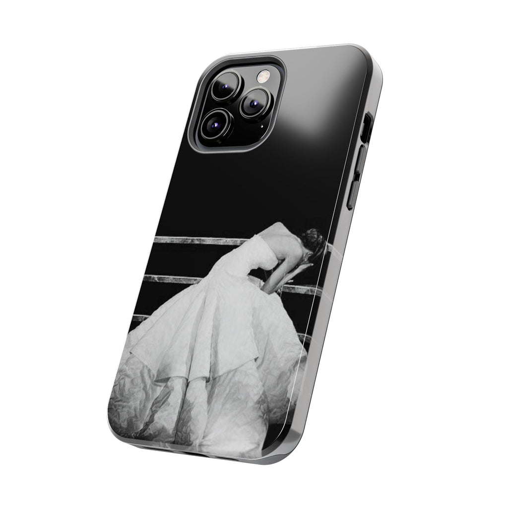 Vintage Ballerina Tough Phone Case — Black & White Dance Photo Protective Cover