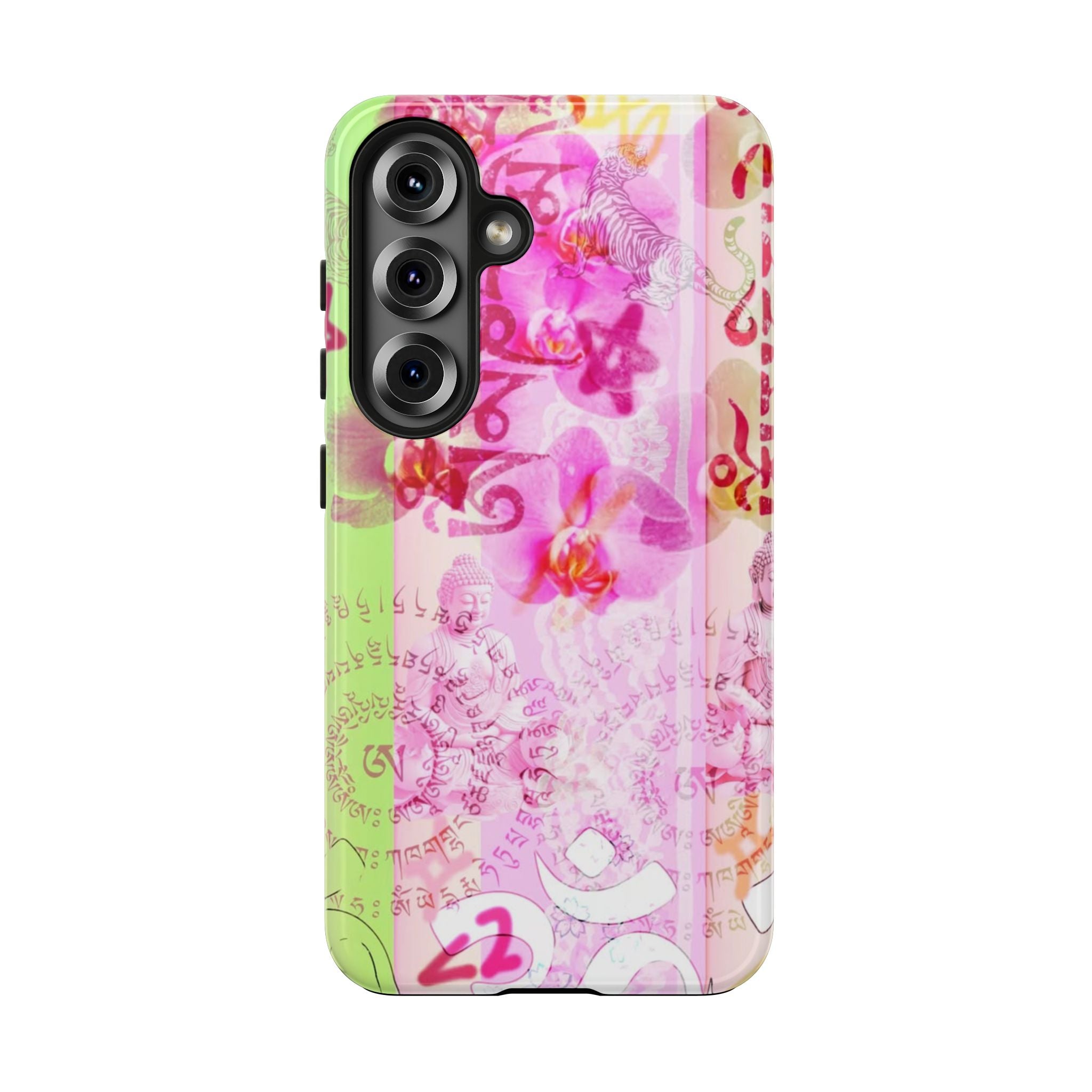Floral Pink Orchid Tough Phone Case — Protective Art Phone Cover