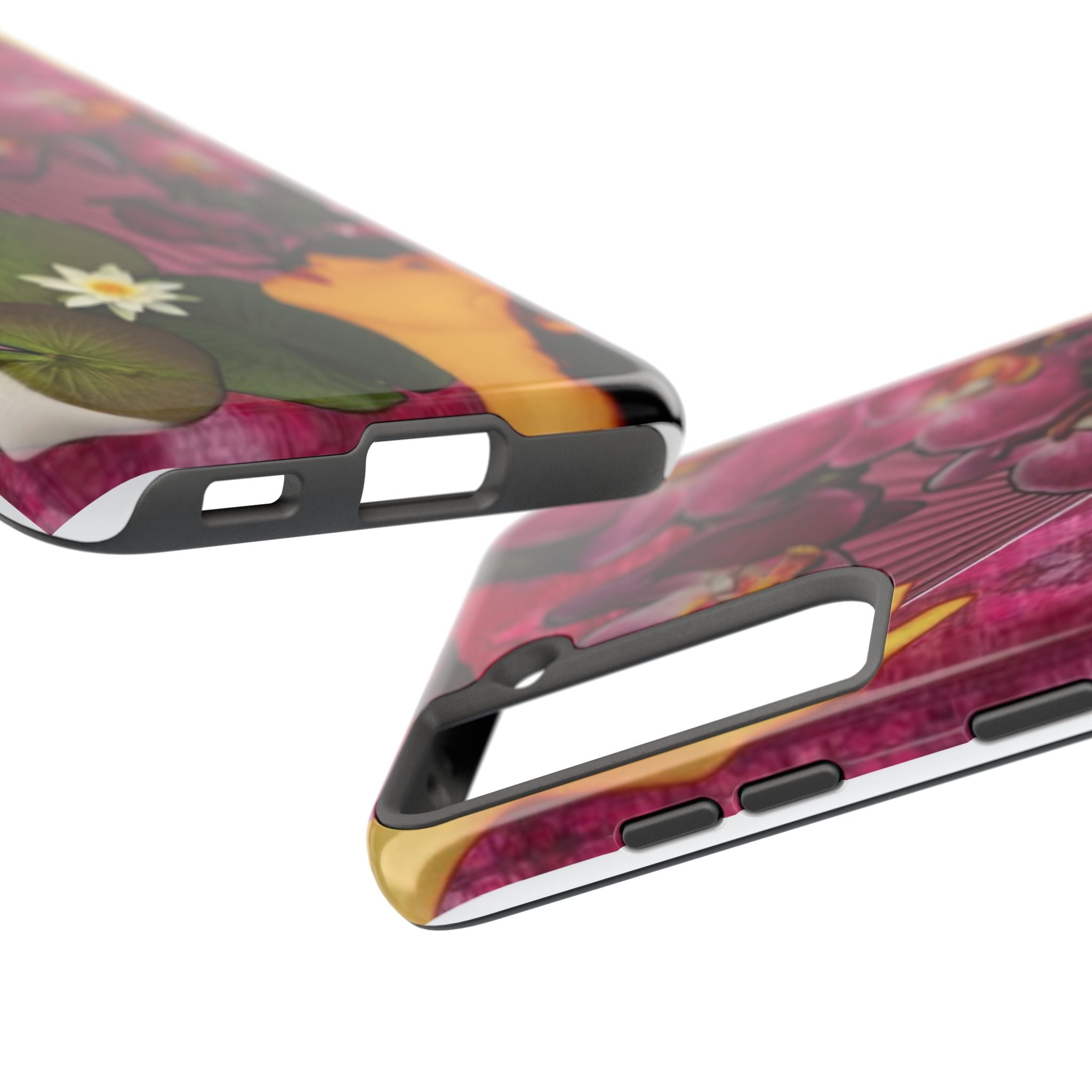 Floral Orchid Tough Phone Case — Vintage Woman & Lotus Design