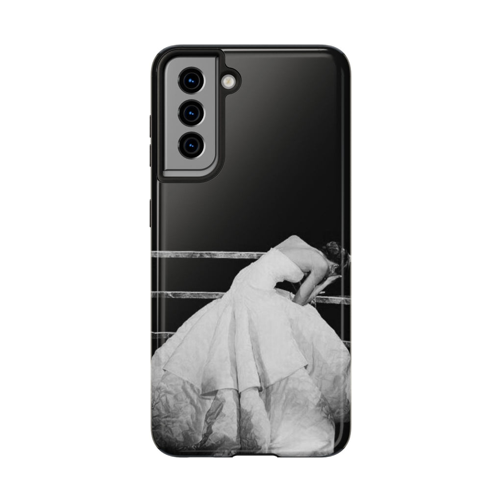 Vintage Ballerina Tough Phone Case — Black & White Dance Photo Protective Cover