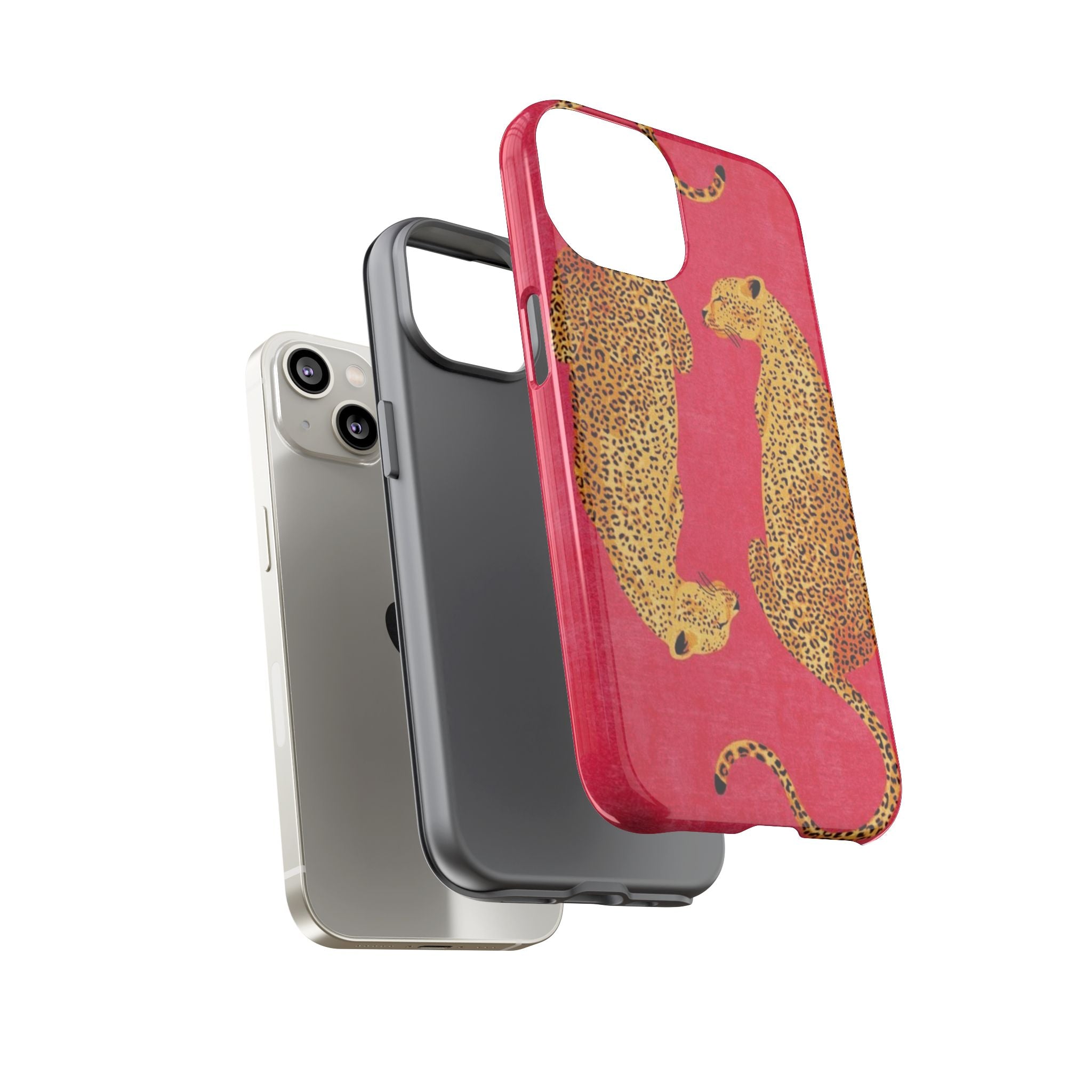 Pink Leopard Phone Case – Bold Animal Print Protective Case