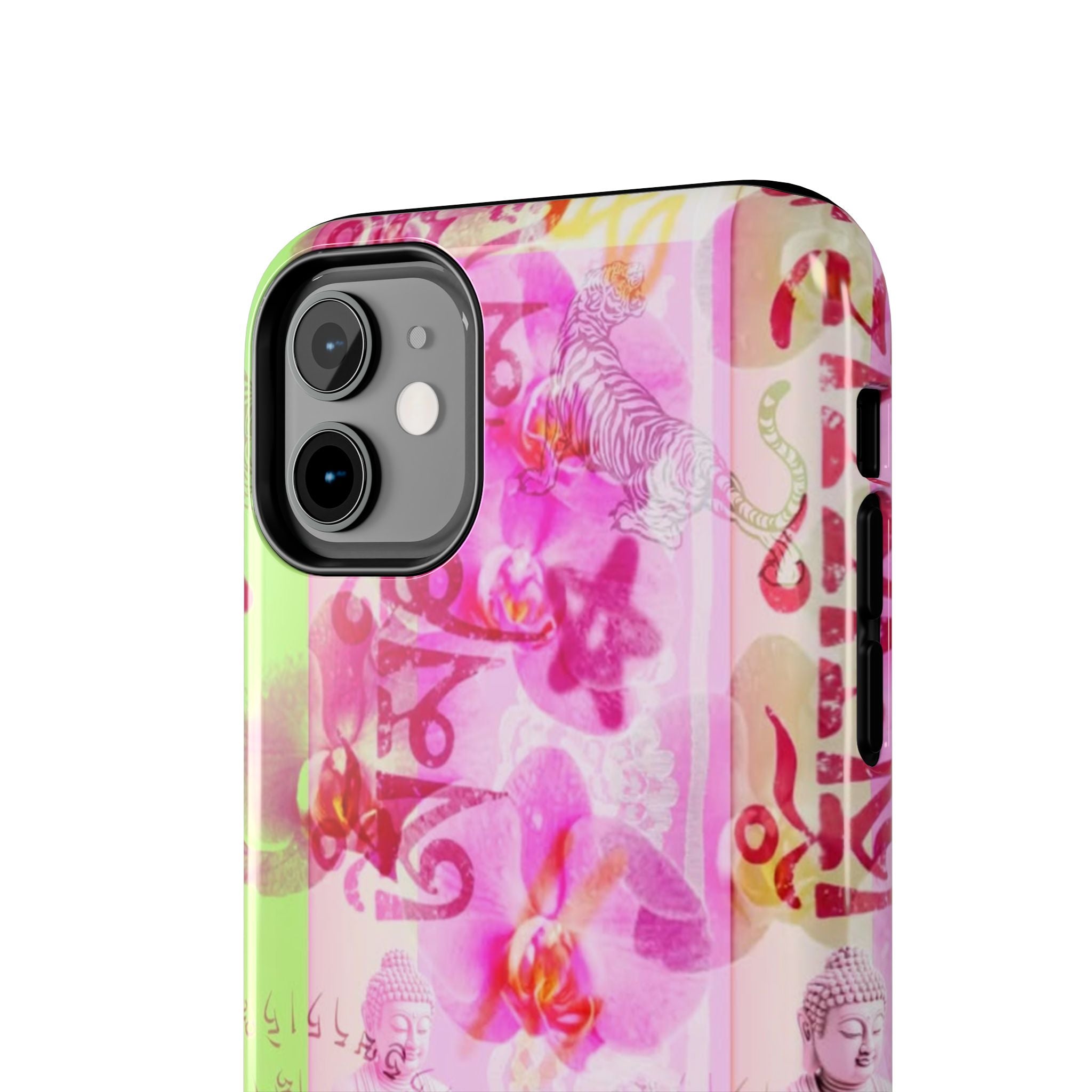 Floral Pink Orchid Tough Phone Case — Protective Art Phone Cover