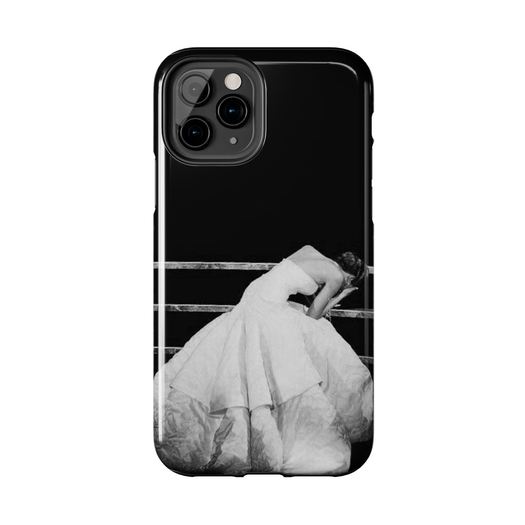 Vintage Ballerina Tough Phone Case — Black & White Dance Photo Protective Cover