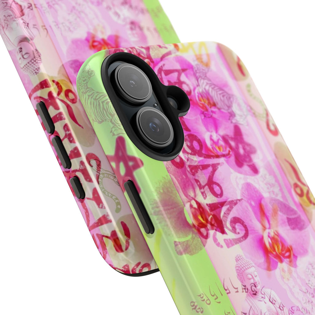 Floral Pink Orchid Tough Phone Case — Protective Art Phone Cover