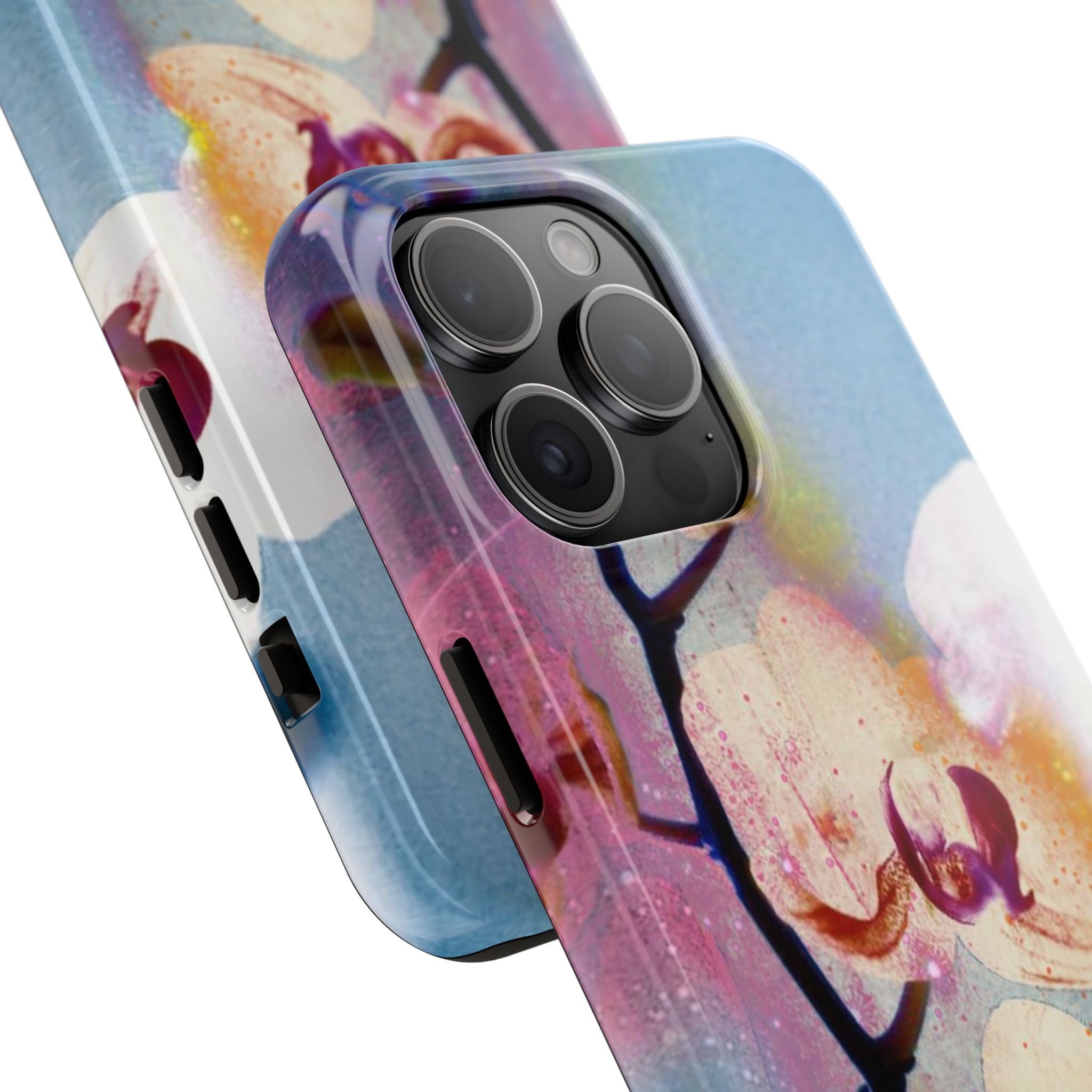 Orchid Tough Phone Case — Pastel Floral Protective Cover for iPhone & Android