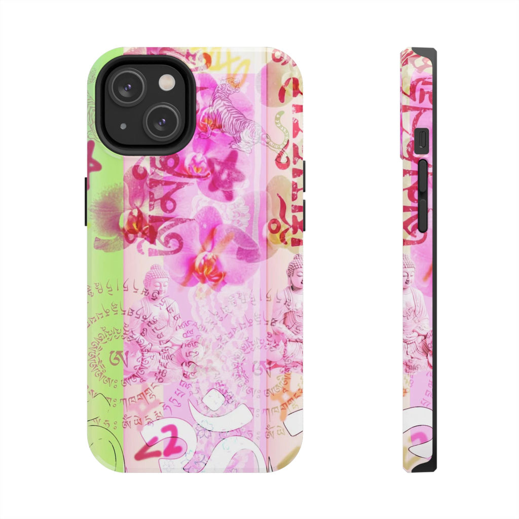 Floral Pink Orchid Tough Phone Case — Protective Art Phone Cover