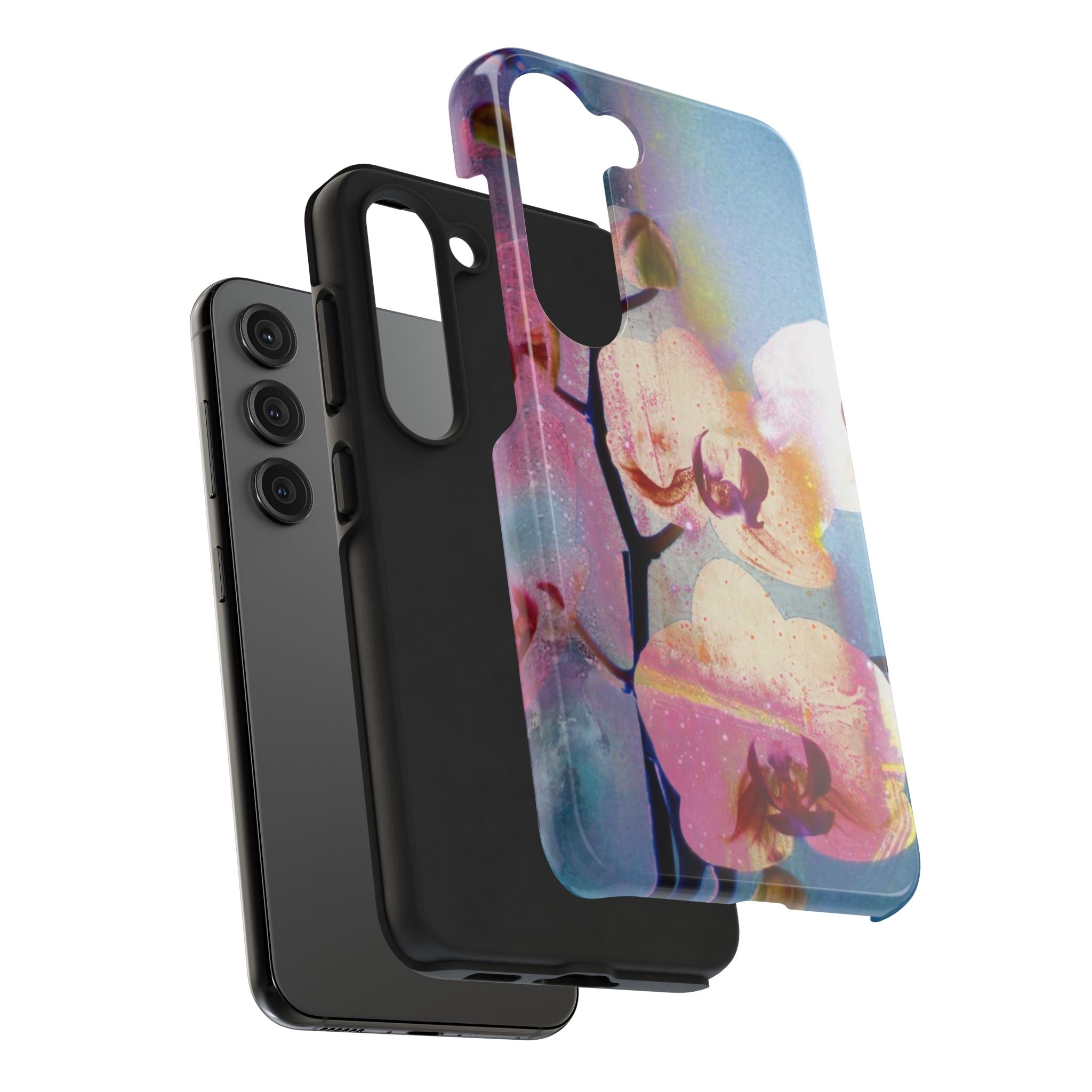 Orchid Tough Phone Case — Pastel Floral Protective Cover for iPhone & Android