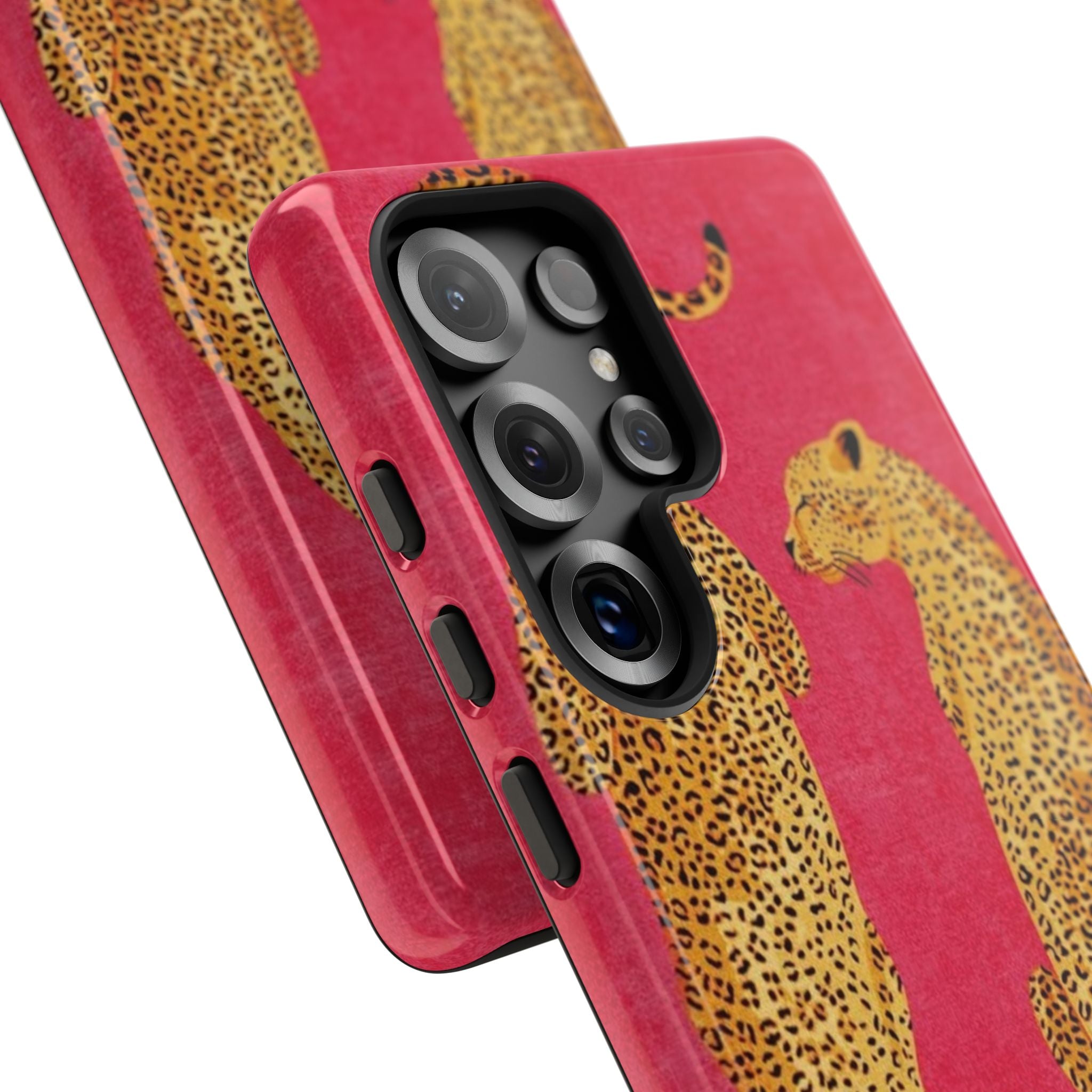 Pink Leopard Phone Case – Bold Animal Print Protective Case