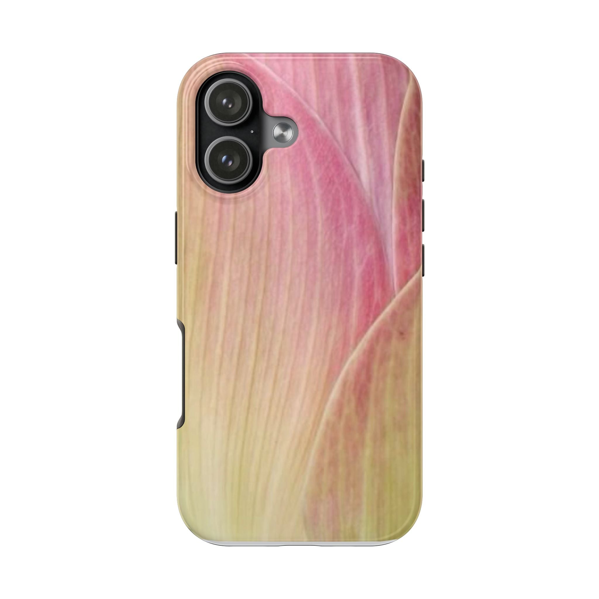 Floral Blush Tough Phone Case — Pink Tulip Petal Protective iPhone Cover