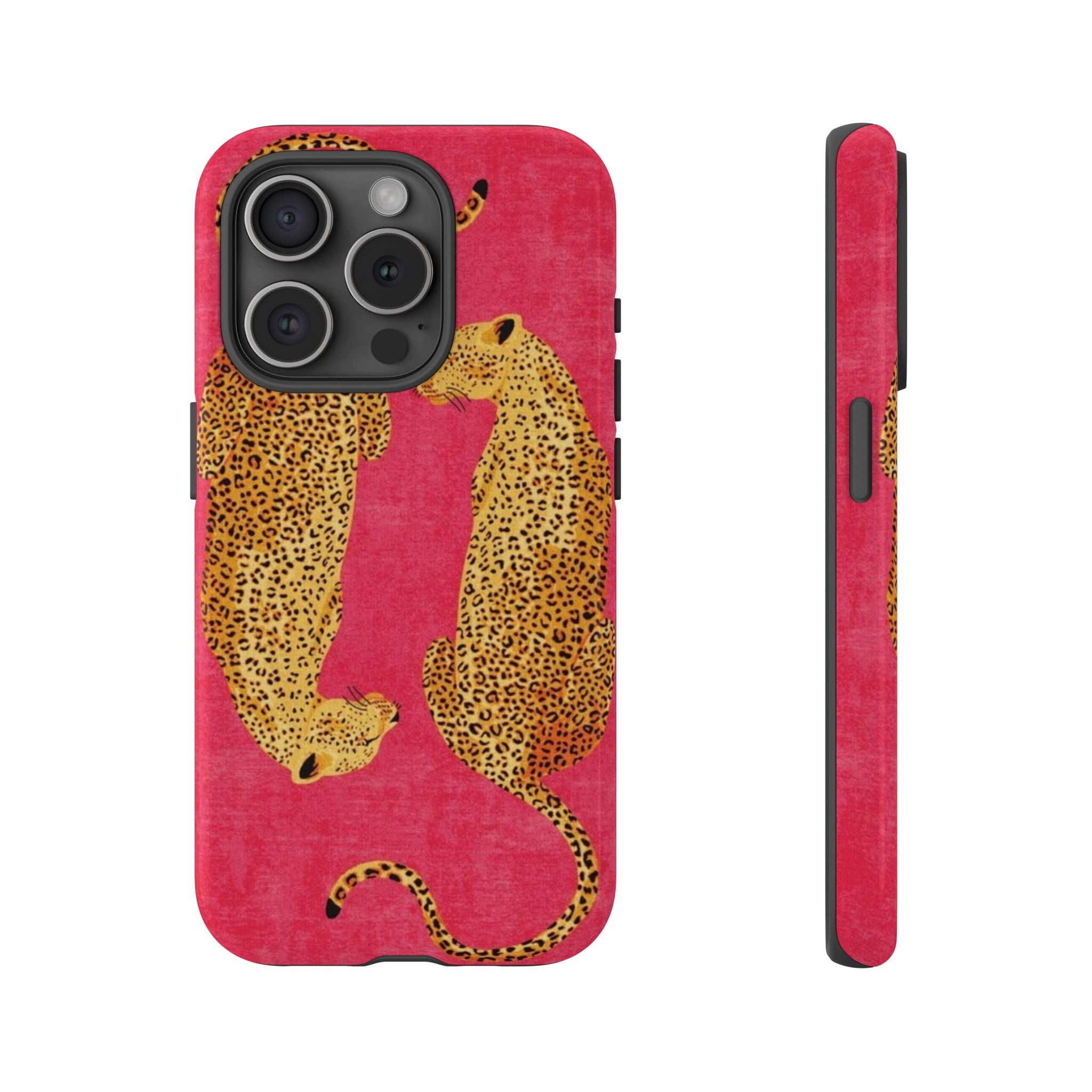 Pink Leopard Phone Case – Bold Animal Print Protective Case