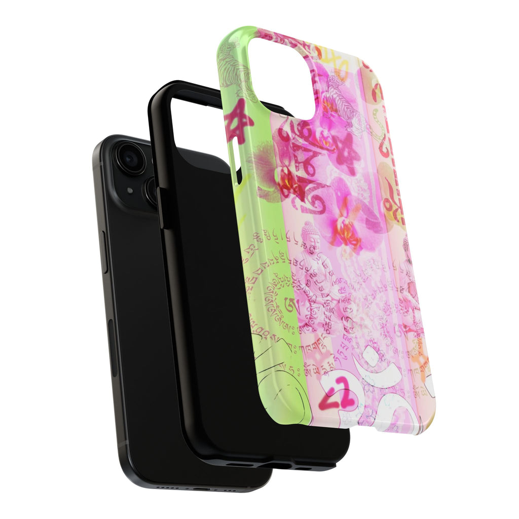 Floral Pink Orchid Tough Phone Case — Protective Art Phone Cover