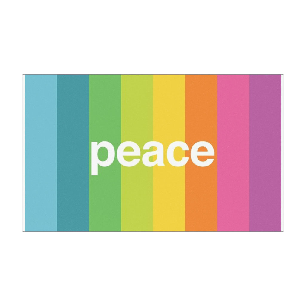 Peace Rainbow Car Magnet — Colorful Stripes Bumper Sticker