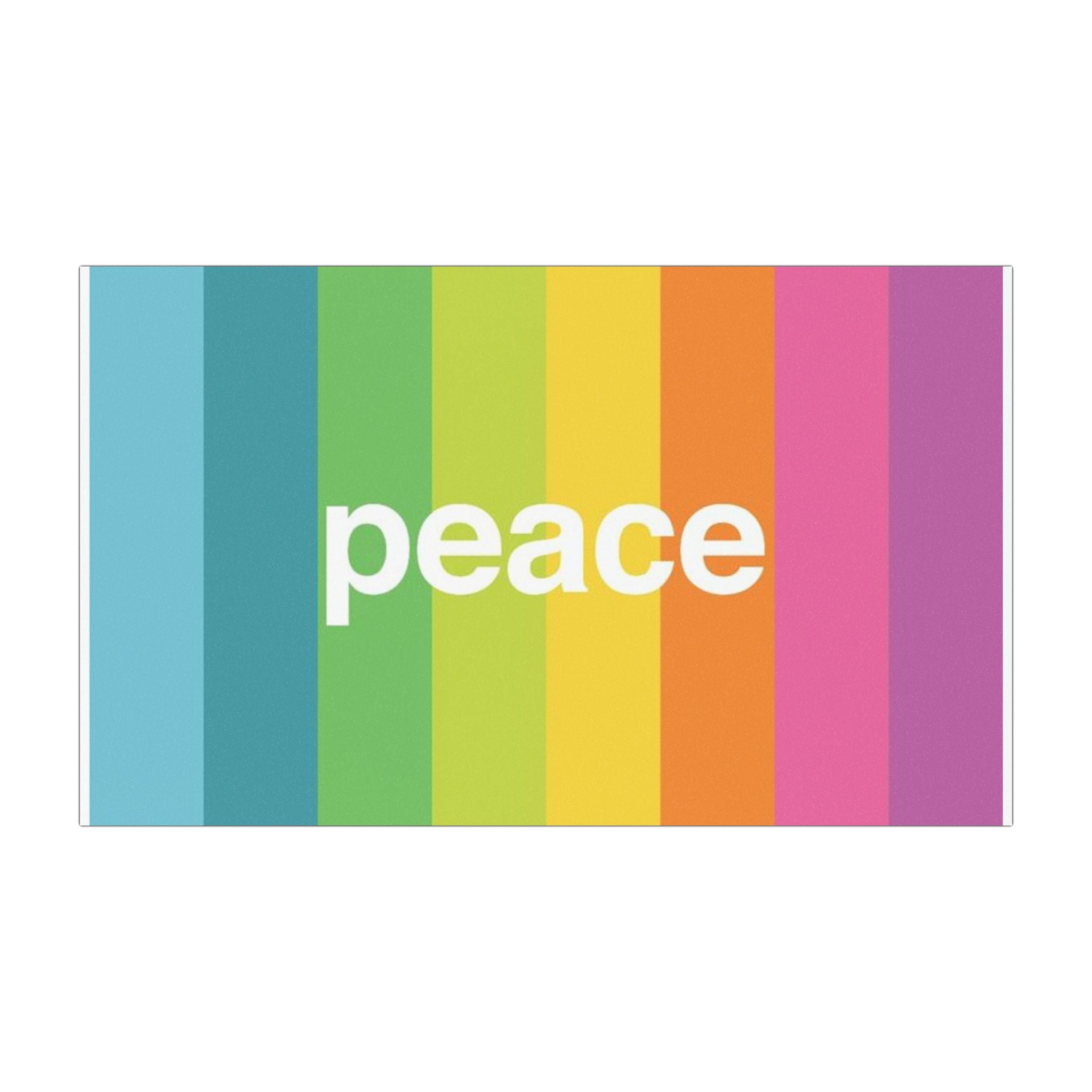 Peace Rainbow Car Magnet — Colorful Stripes Bumper Sticker