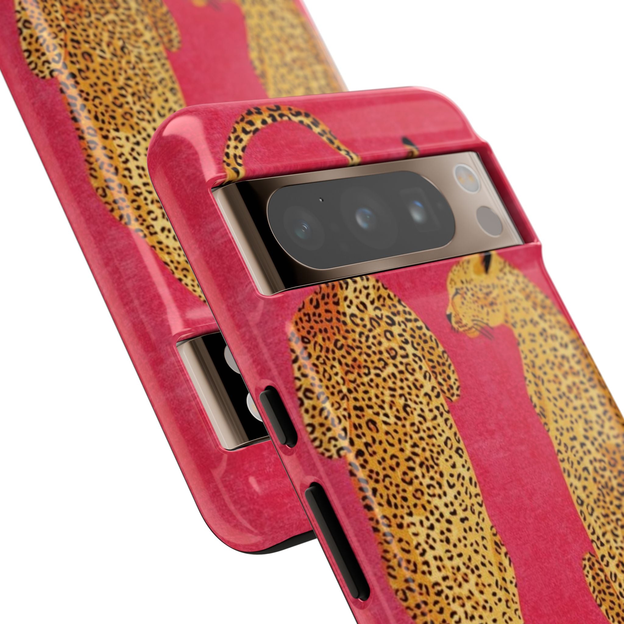 Pink Leopard Phone Case – Bold Animal Print Protective Case