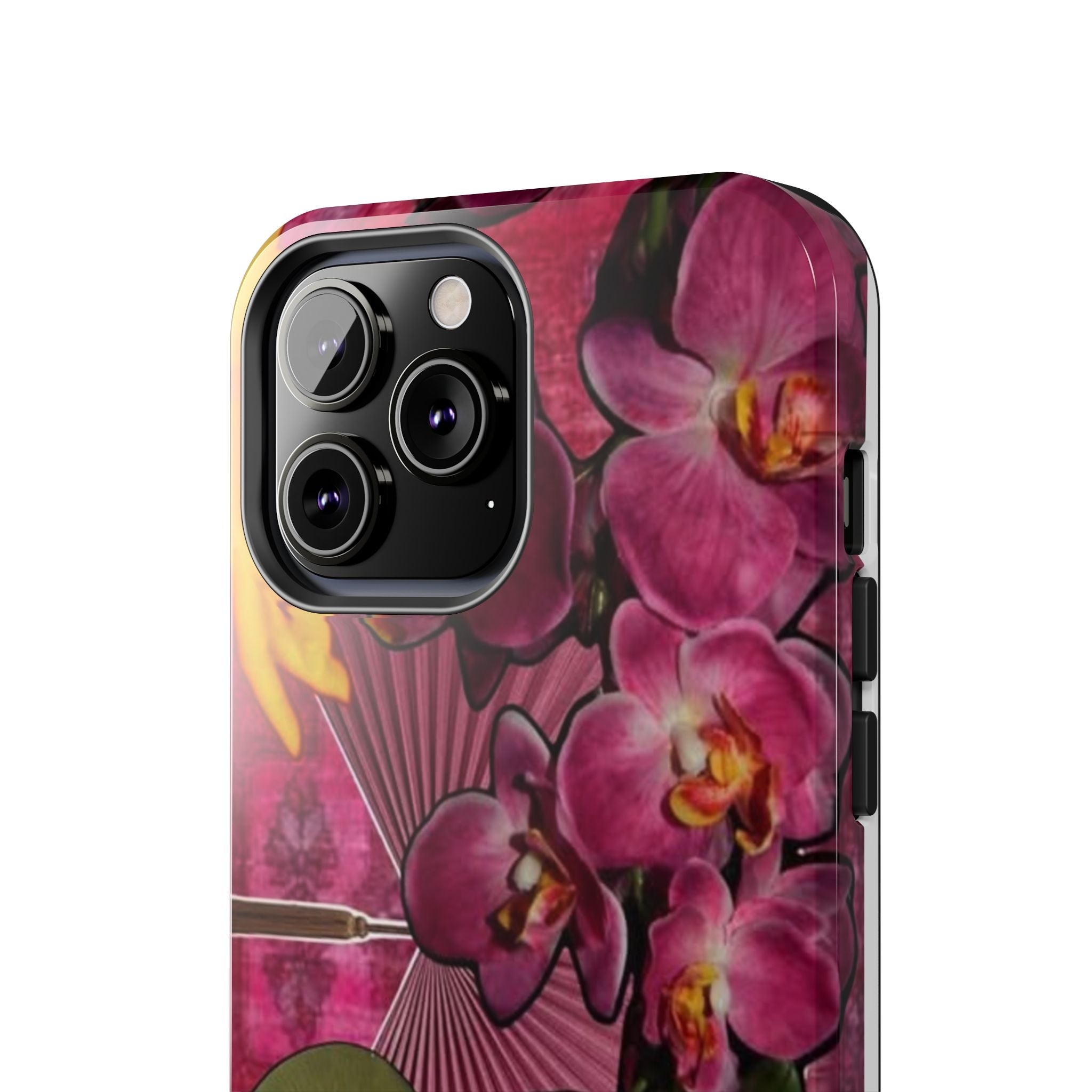 Floral Orchid Tough Phone Case — Vintage Woman & Lotus Design