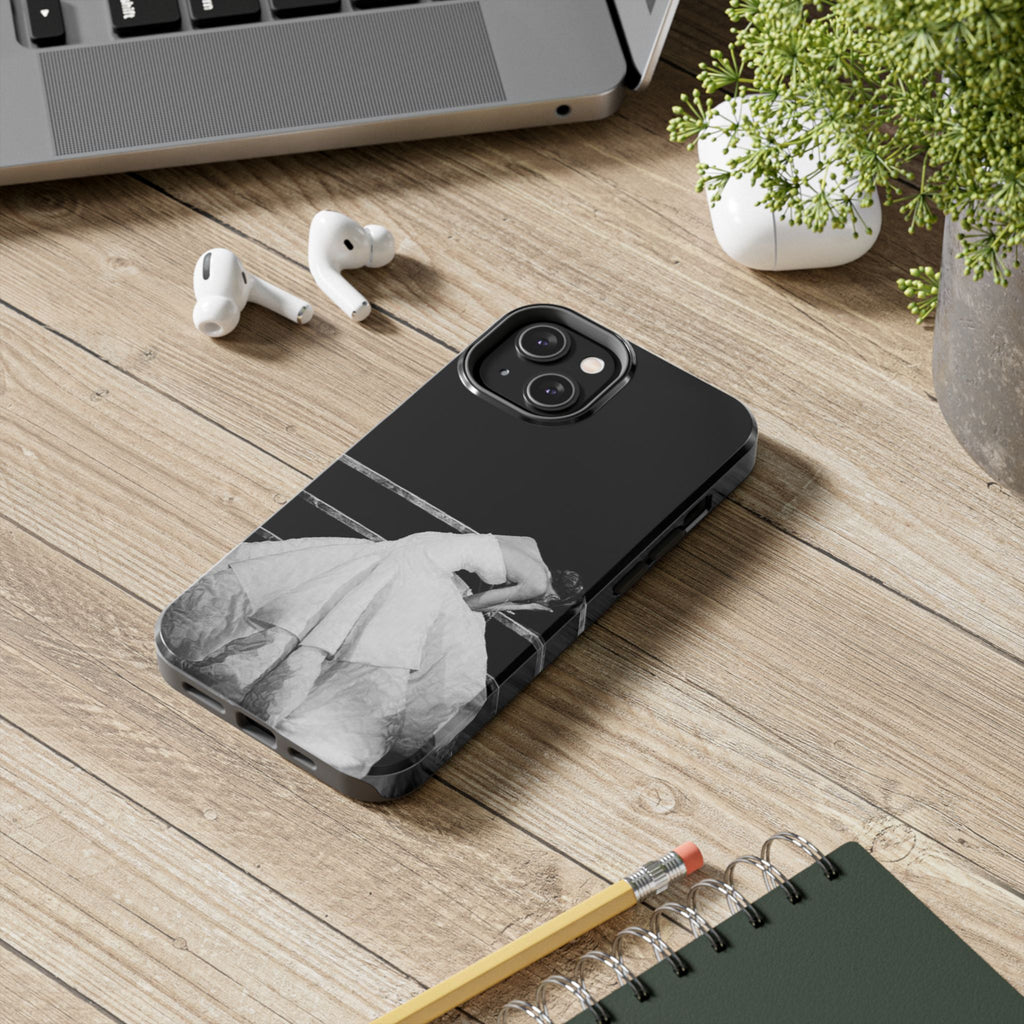 Vintage Ballerina Tough Phone Case — Black & White Dance Photo Protective Cover