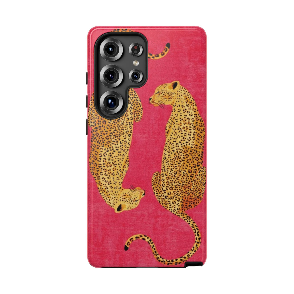 Pink Leopard Phone Case – Bold Animal Print Protective Case