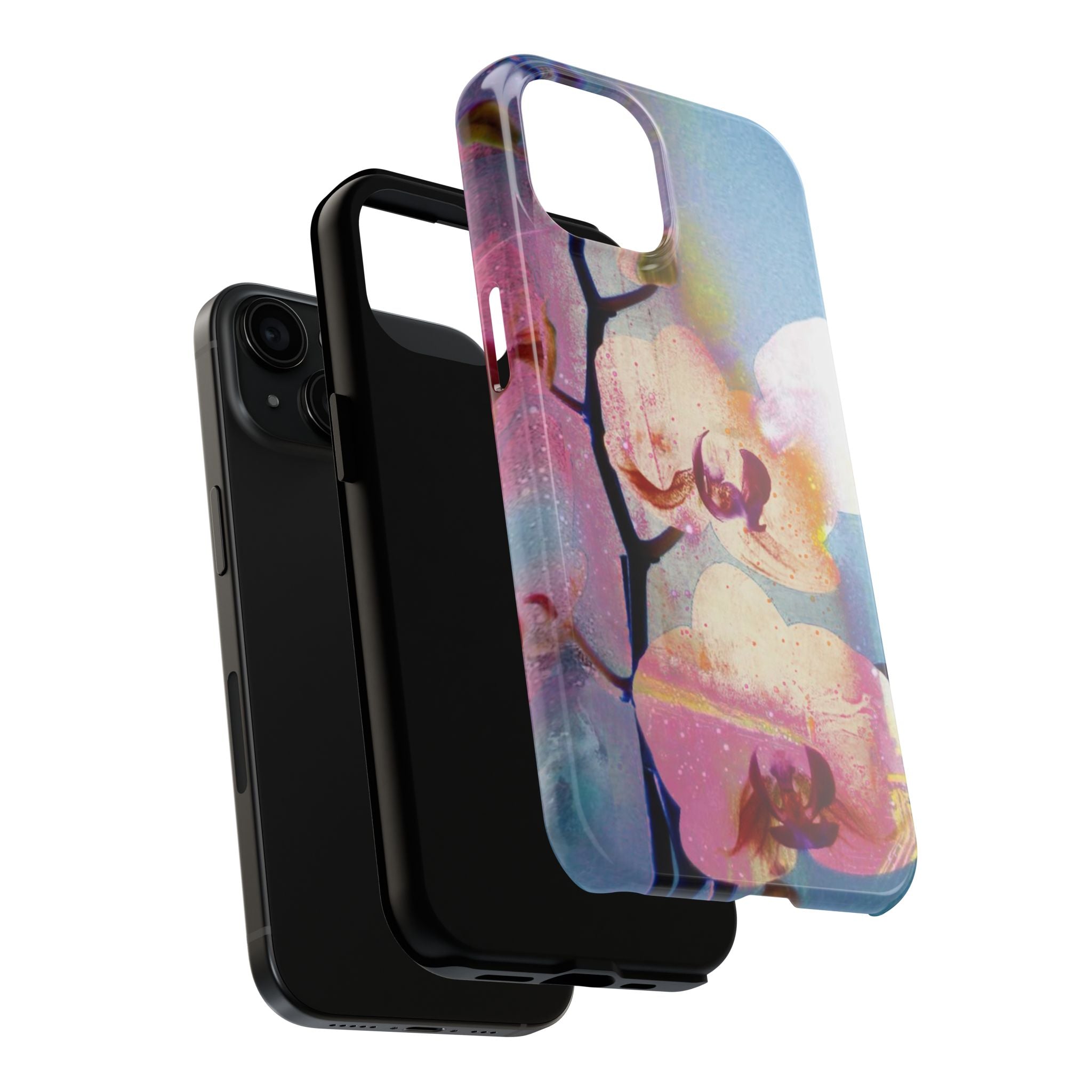 Orchid Tough Phone Case — Pastel Floral Protective Cover for iPhone & Android