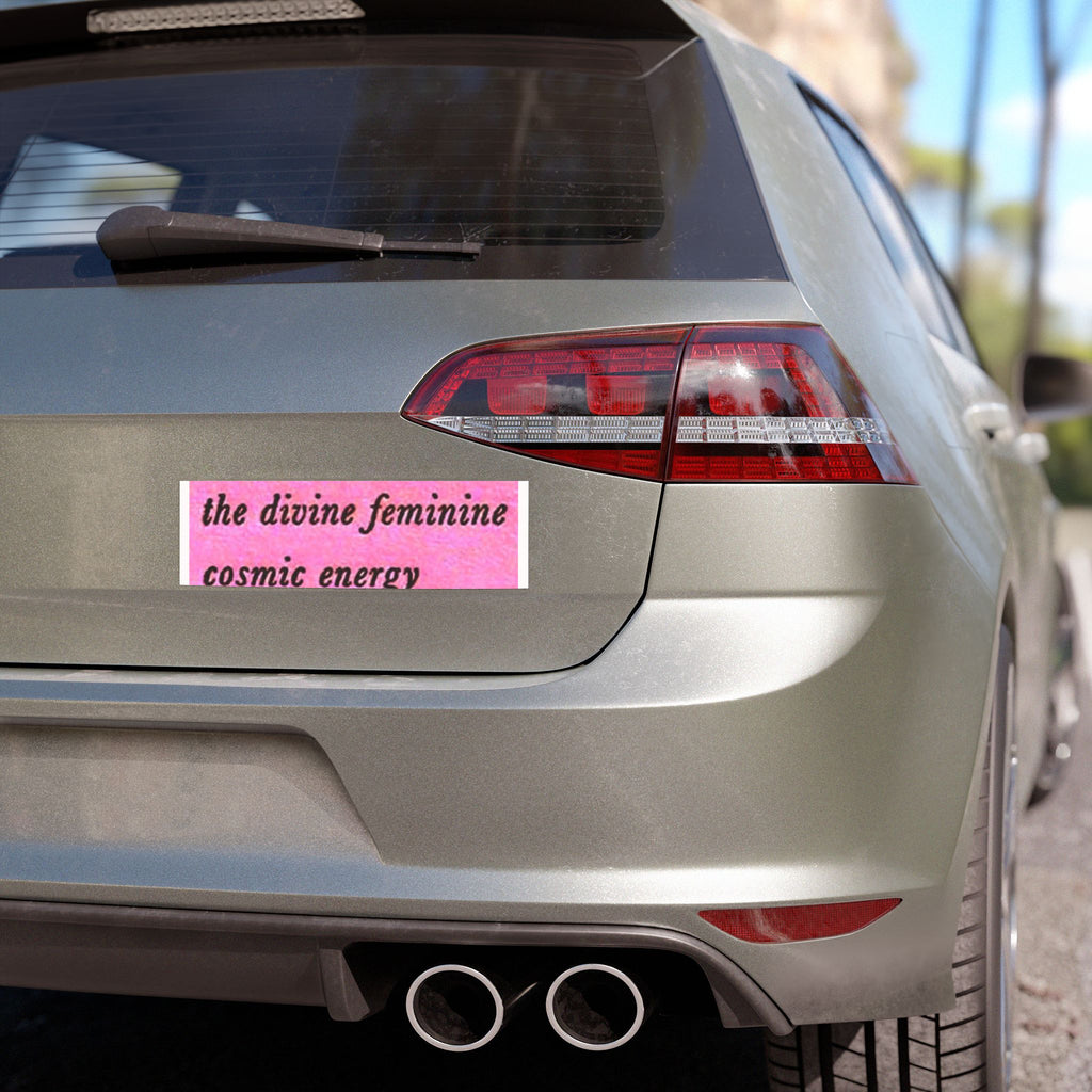 Pink 'the divine feminine cosmic energy' Car Magnet — Spiritual Feminine Bumper Magnet