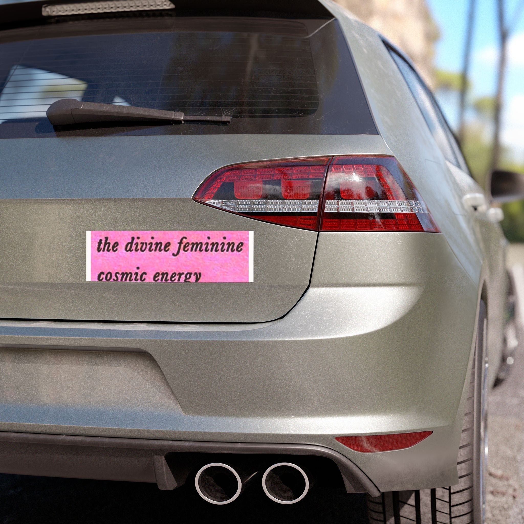 Pink 'the divine feminine cosmic energy' Car Magnet — Spiritual Feminine Bumper Magnet