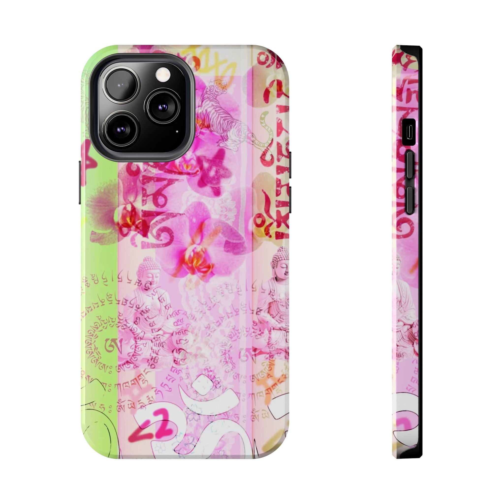 Floral Pink Orchid Tough Phone Case — Protective Art Phone Cover