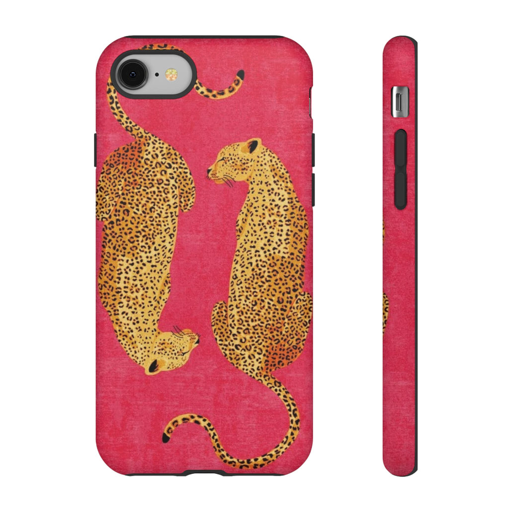 Pink Leopard Phone Case – Bold Animal Print Protective Case