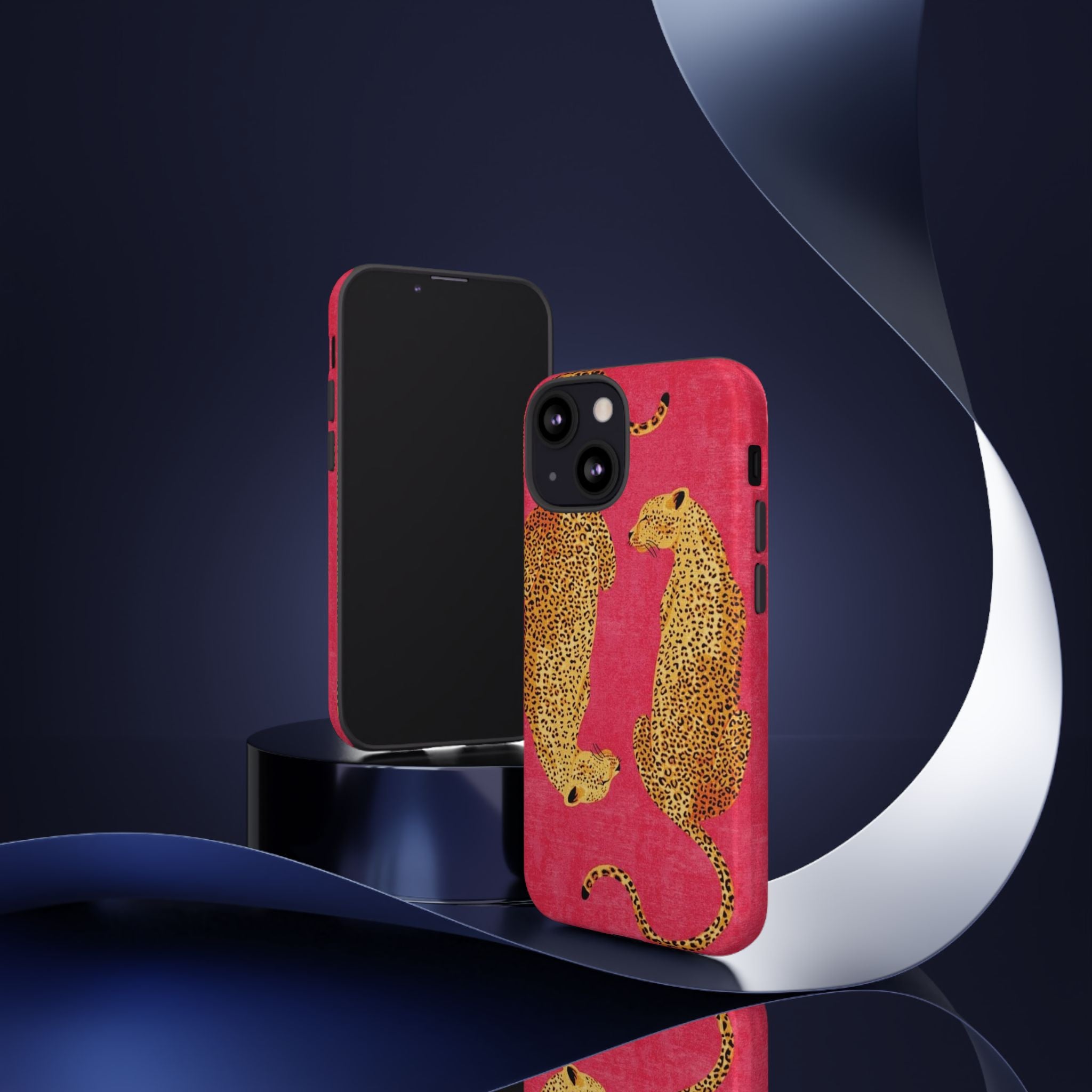 Pink Leopard Phone Case – Bold Animal Print Protective Case