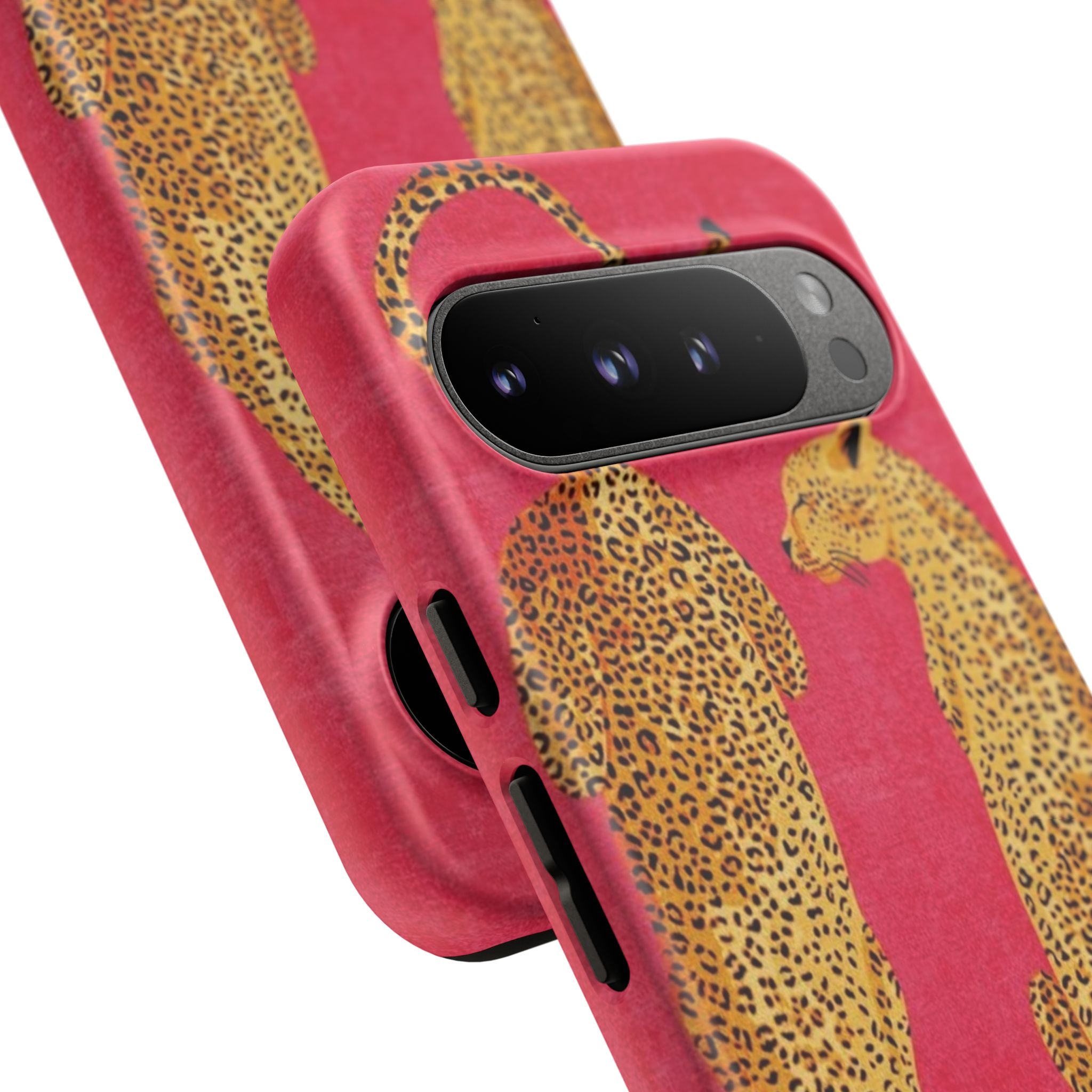 Pink Leopard Phone Case – Bold Animal Print Protective Case