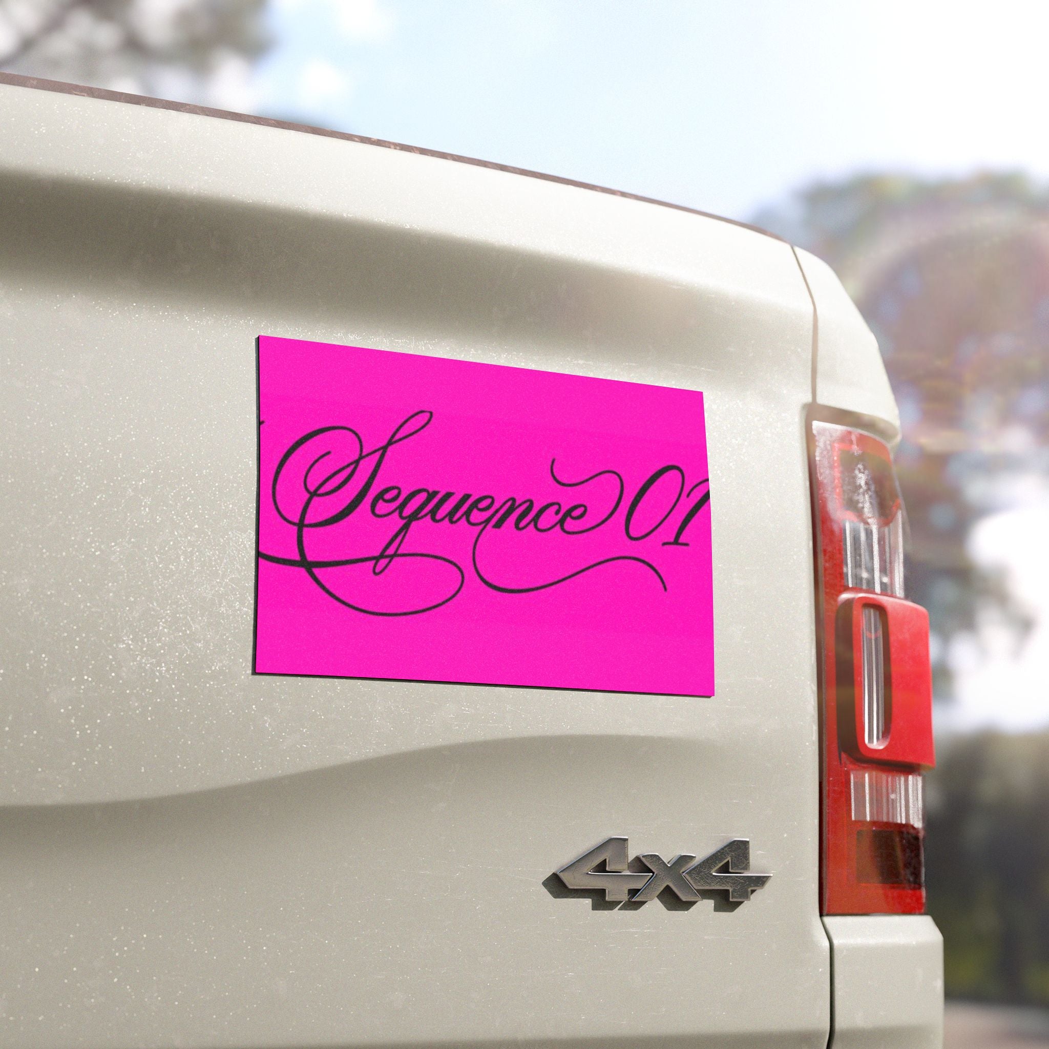 Pink Polka Dot Car Magnet — Decorative Bumper/Trunk Sticker
